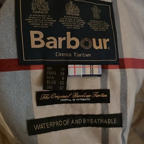 New Women's Barbour Glenrothes Waterproof Jacket Color Red Size 8 - Picture 7 of 8